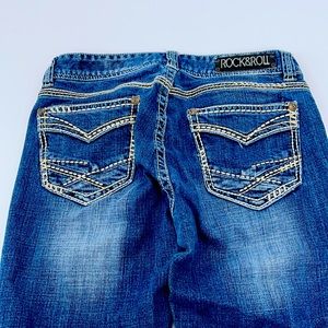 Rock & Roll Womens Boot Cut Mid Rise Jeans